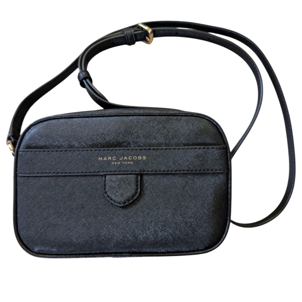 Marc Jacobs Black Mini Laison PVC Crossbody Bag with Minimalist Design